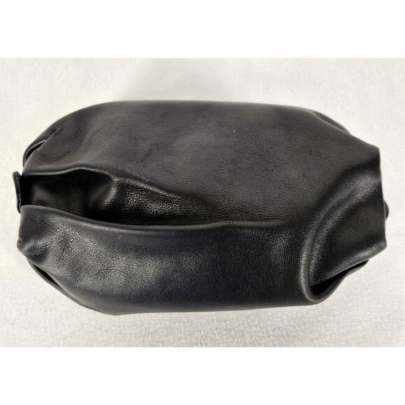 GUCCI VINTAGE ORIGINAL BLACK POCHETTE COSMETIC POUCH MINI HAND BAG (1970-80s) - Picture 6 of 16